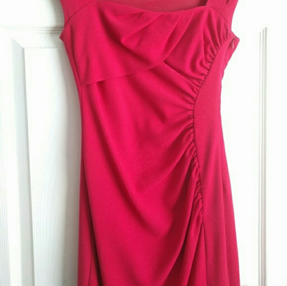 LK Bennett Pink/Red Tina Shift Dress - Picture 2 of 3